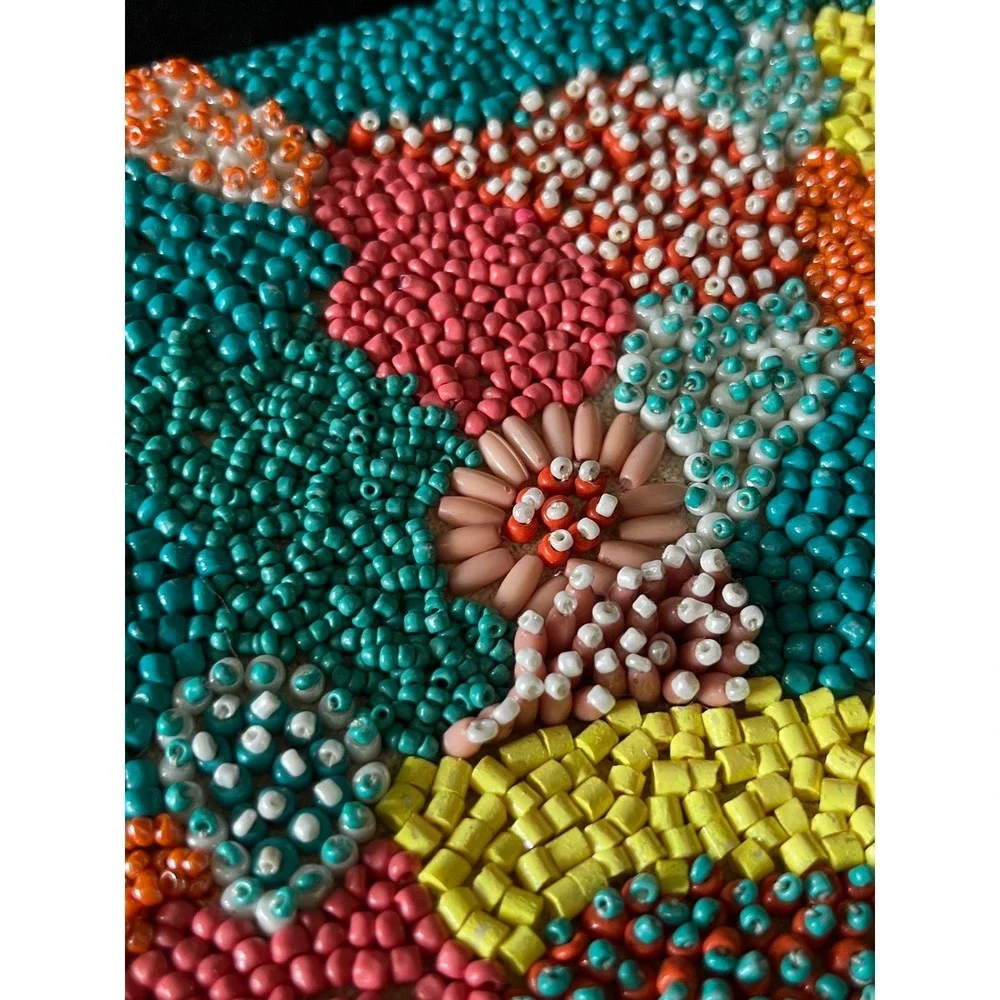 America‎ & Beyond Beaded Clutch Crossbody Handbag Turquoise Colorful Party Purse